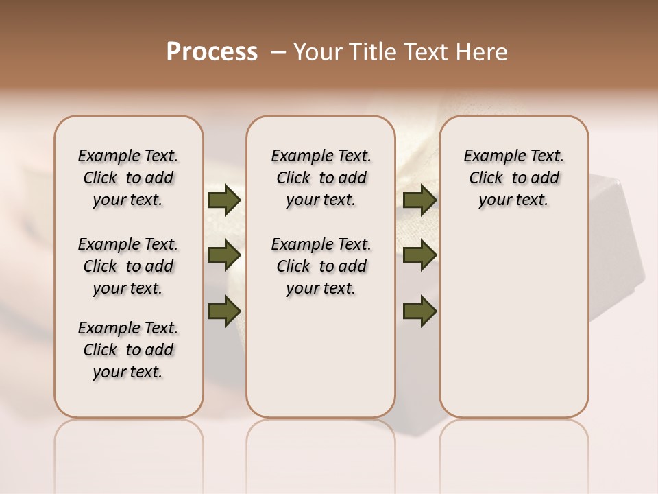A Lovely Gift Box With Woman's Hands PowerPoint Template