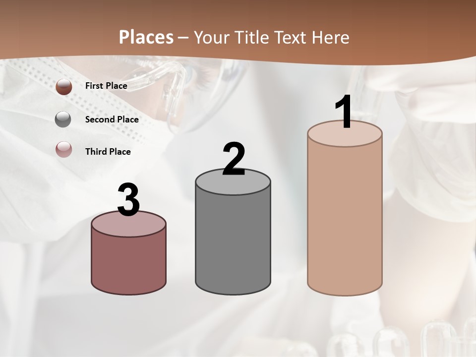 A Blond Medical Or Scientific Researcher Or Doctor Using Looking At A Clear Solution In A Laboratory With Her Asian Female Colleague Out Of Focus Behind Her. PowerPoint Template