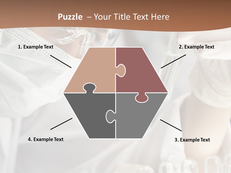 A Blond Medical Or Scientific Researcher Or Doctor Using Looking At A Clear Solution In A Laboratory With Her Asian Female Colleague Out Of Focus Behind Her. PowerPoint Template