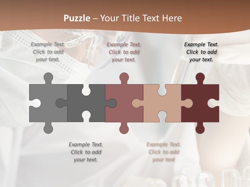 A Blond Medical Or Scientific Researcher Or Doctor Using Looking At A Clear Solution In A Laboratory With Her Asian Female Colleague Out Of Focus Behind Her. PowerPoint Template