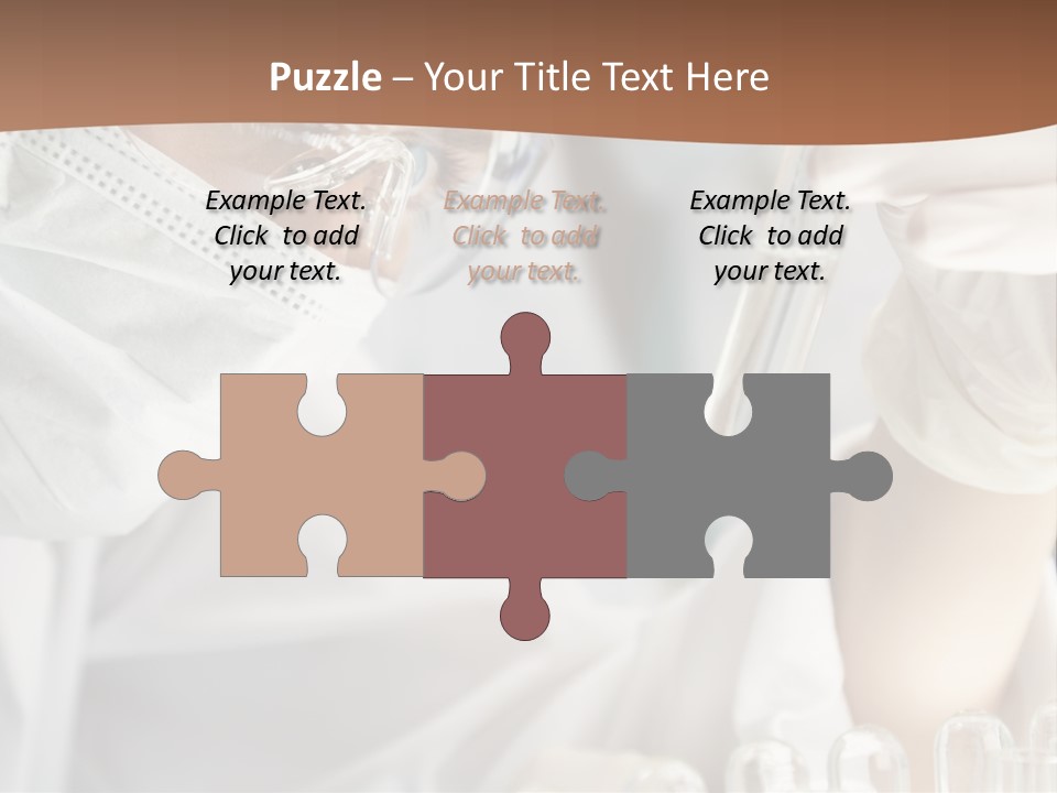 A Blond Medical Or Scientific Researcher Or Doctor Using Looking At A Clear Solution In A Laboratory With Her Asian Female Colleague Out Of Focus Behind Her. PowerPoint Template