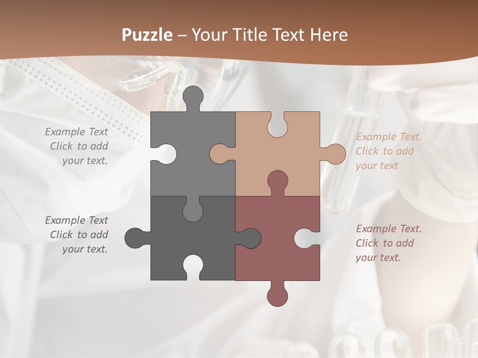 A Blond Medical Or Scientific Researcher Or Doctor Using Looking At A Clear Solution In A Laboratory With Her Asian Female Colleague Out Of Focus Behind Her. PowerPoint Template