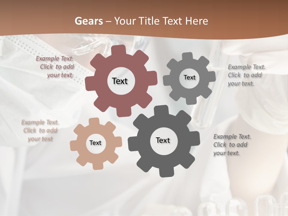 A Blond Medical Or Scientific Researcher Or Doctor Using Looking At A Clear Solution In A Laboratory With Her Asian Female Colleague Out Of Focus Behind Her. PowerPoint Template
