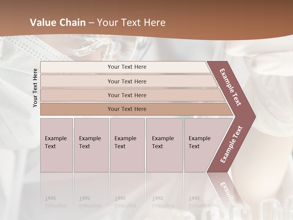 A Blond Medical Or Scientific Researcher Or Doctor Using Looking At A Clear Solution In A Laboratory With Her Asian Female Colleague Out Of Focus Behind Her. PowerPoint Template