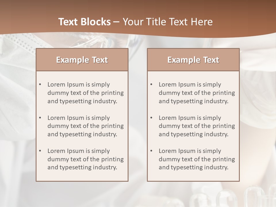 A Blond Medical Or Scientific Researcher Or Doctor Using Looking At A Clear Solution In A Laboratory With Her Asian Female Colleague Out Of Focus Behind Her. PowerPoint Template