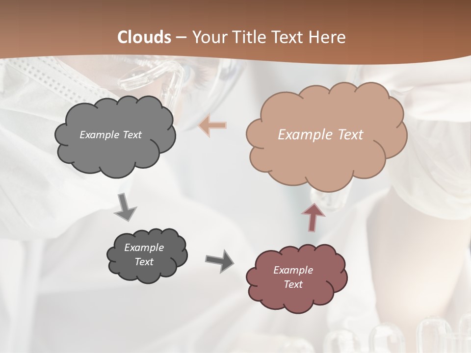 A Blond Medical Or Scientific Researcher Or Doctor Using Looking At A Clear Solution In A Laboratory With Her Asian Female Colleague Out Of Focus Behind Her. PowerPoint Template