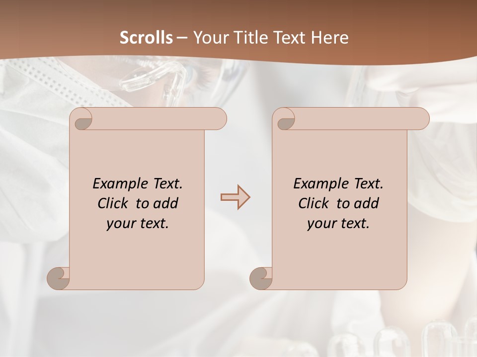 A Blond Medical Or Scientific Researcher Or Doctor Using Looking At A Clear Solution In A Laboratory With Her Asian Female Colleague Out Of Focus Behind Her. PowerPoint Template