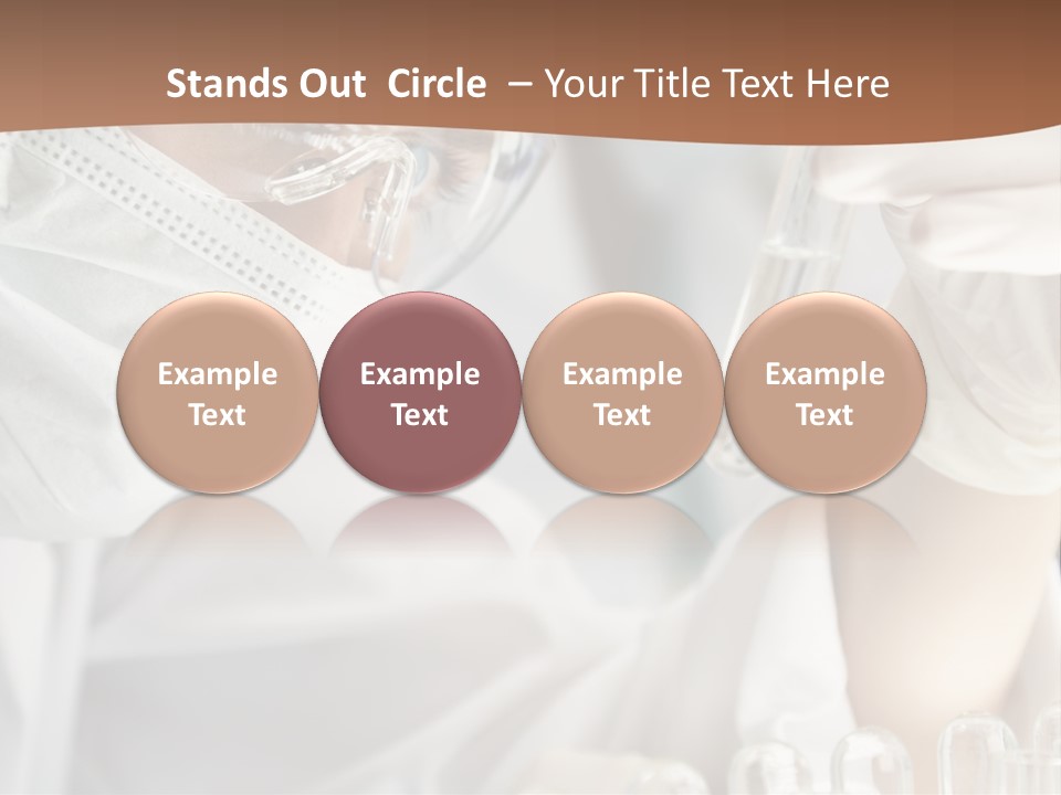 A Blond Medical Or Scientific Researcher Or Doctor Using Looking At A Clear Solution In A Laboratory With Her Asian Female Colleague Out Of Focus Behind Her. PowerPoint Template