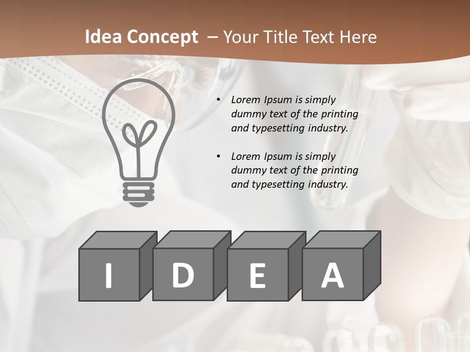 A Blond Medical Or Scientific Researcher Or Doctor Using Looking At A Clear Solution In A Laboratory With Her Asian Female Colleague Out Of Focus Behind Her. PowerPoint Template