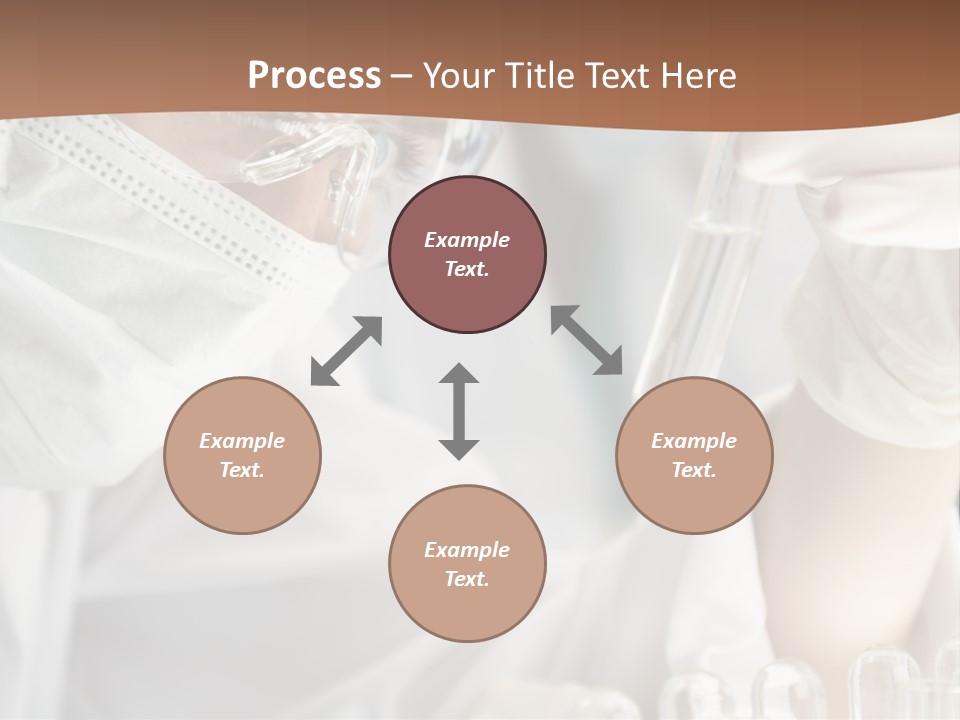 A Blond Medical Or Scientific Researcher Or Doctor Using Looking At A Clear Solution In A Laboratory With Her Asian Female Colleague Out Of Focus Behind Her. PowerPoint Template