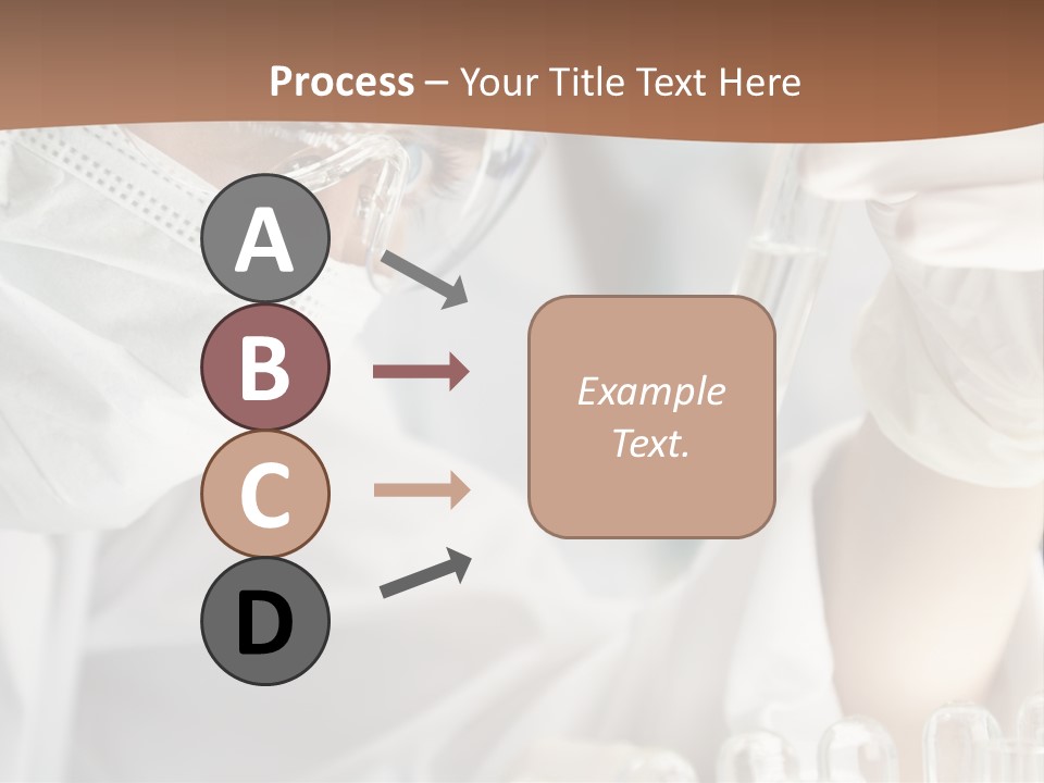 A Blond Medical Or Scientific Researcher Or Doctor Using Looking At A Clear Solution In A Laboratory With Her Asian Female Colleague Out Of Focus Behind Her. PowerPoint Template