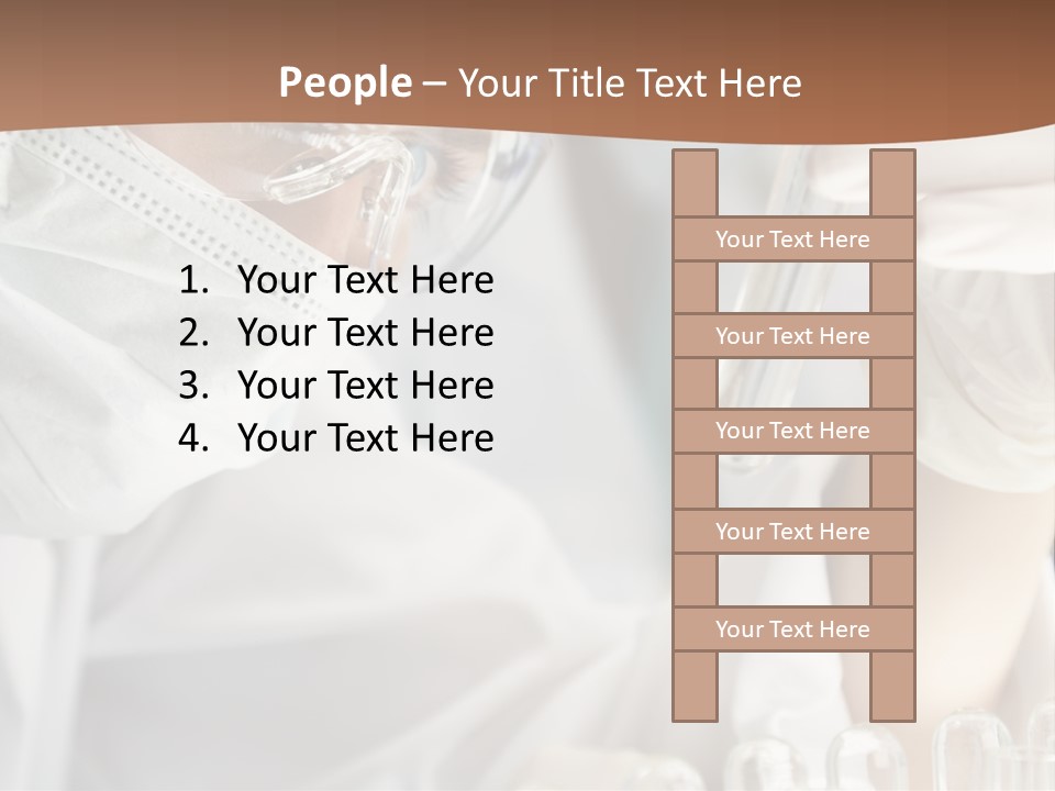 A Blond Medical Or Scientific Researcher Or Doctor Using Looking At A Clear Solution In A Laboratory With Her Asian Female Colleague Out Of Focus Behind Her. PowerPoint Template