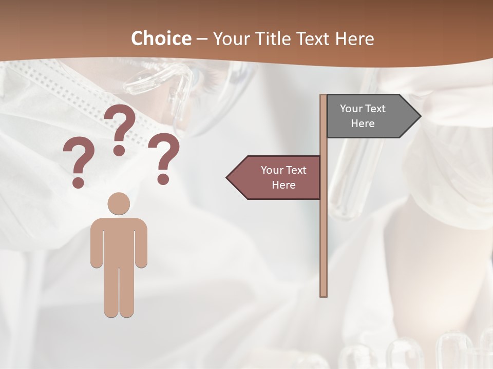 A Blond Medical Or Scientific Researcher Or Doctor Using Looking At A Clear Solution In A Laboratory With Her Asian Female Colleague Out Of Focus Behind Her. PowerPoint Template