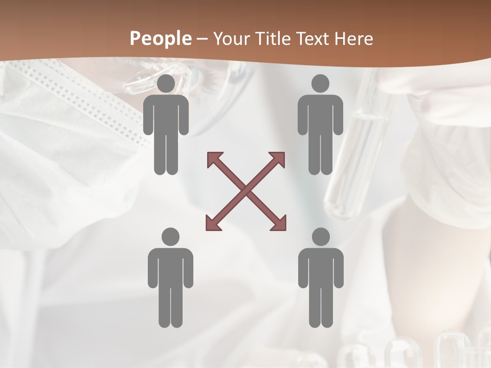 A Blond Medical Or Scientific Researcher Or Doctor Using Looking At A Clear Solution In A Laboratory With Her Asian Female Colleague Out Of Focus Behind Her. PowerPoint Template