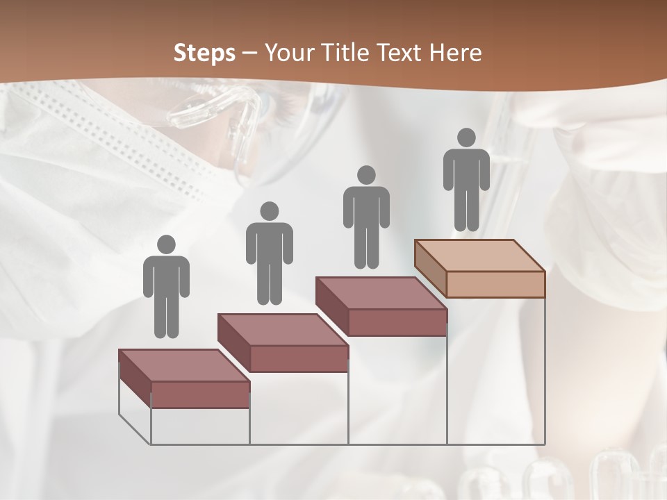 A Blond Medical Or Scientific Researcher Or Doctor Using Looking At A Clear Solution In A Laboratory With Her Asian Female Colleague Out Of Focus Behind Her. PowerPoint Template