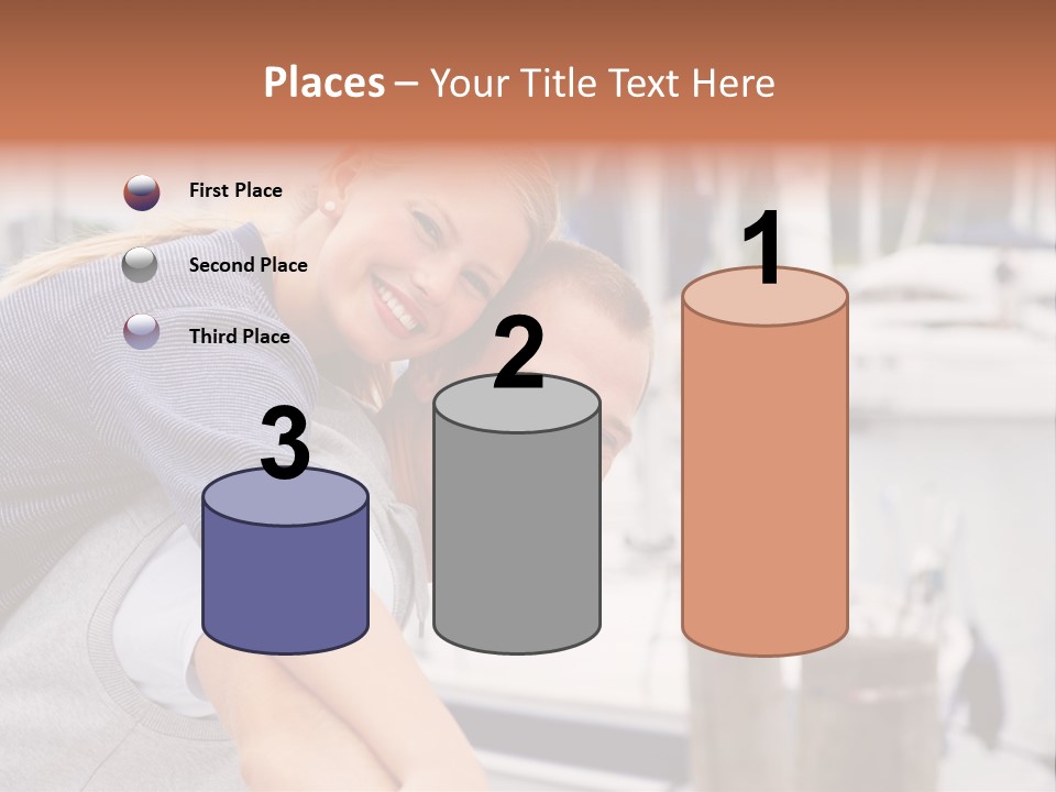 Athletic Woman On Track Starting To Run PowerPoint Template