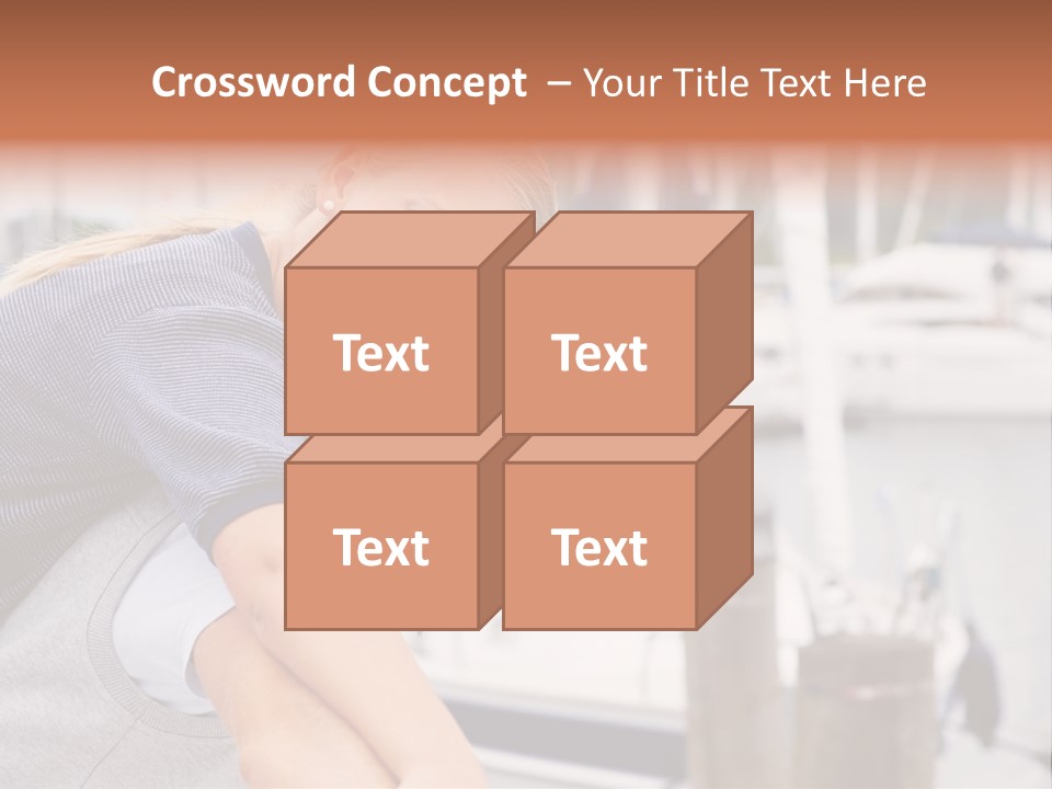Athletic Woman On Track Starting To Run PowerPoint Template