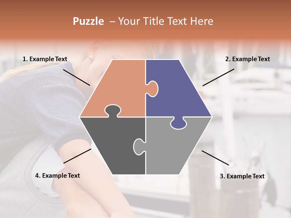 Athletic Woman On Track Starting To Run PowerPoint Template