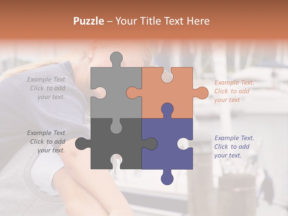 Athletic Woman On Track Starting To Run PowerPoint Template