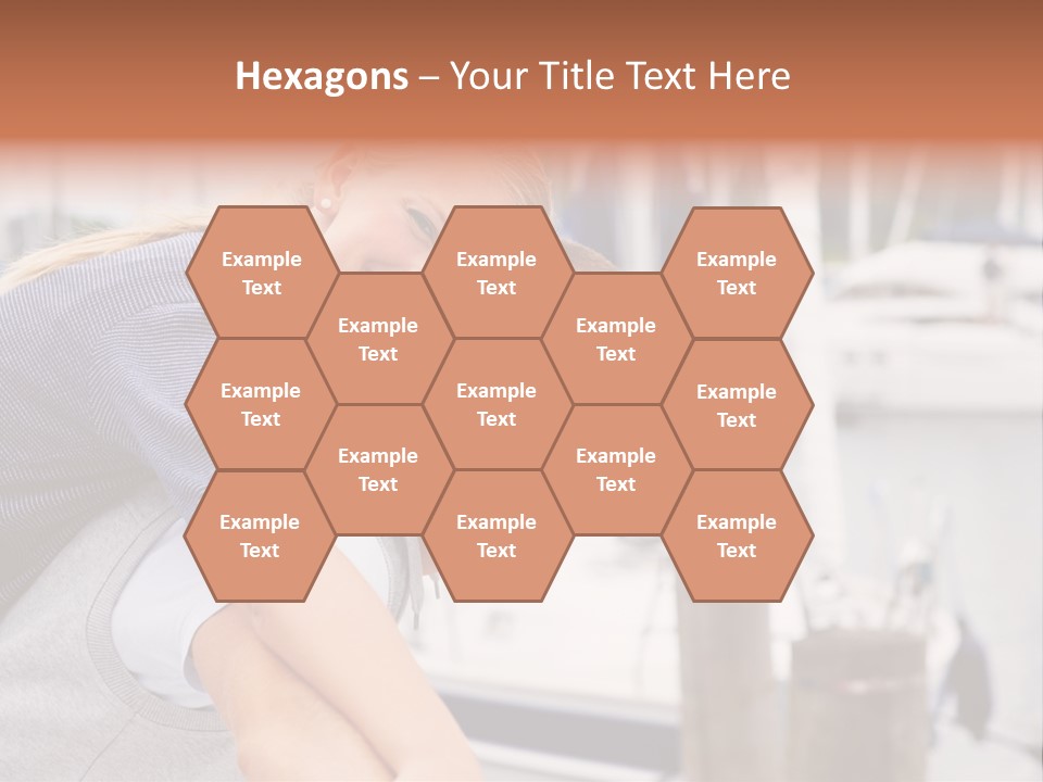 Athletic Woman On Track Starting To Run PowerPoint Template