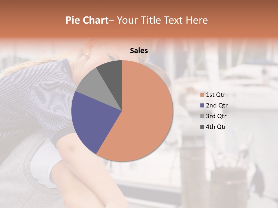 Athletic Woman On Track Starting To Run PowerPoint Template