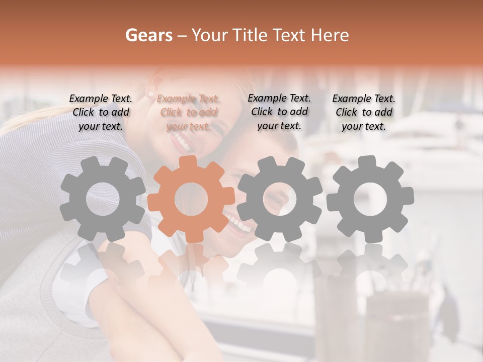 Athletic Woman On Track Starting To Run PowerPoint Template