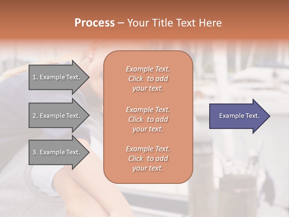 Athletic Woman On Track Starting To Run PowerPoint Template