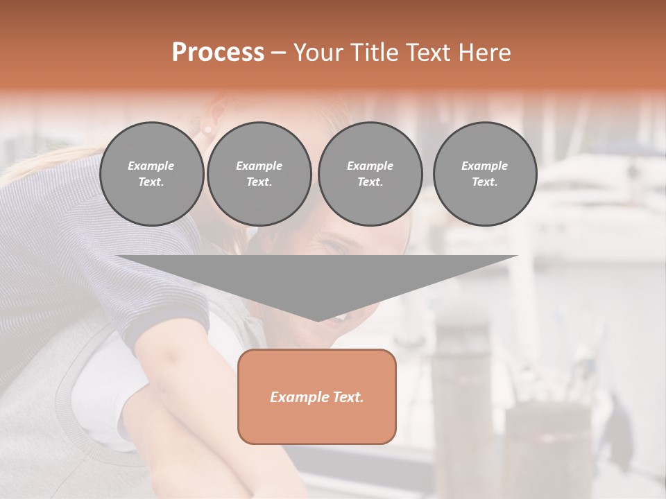 Athletic Woman On Track Starting To Run PowerPoint Template