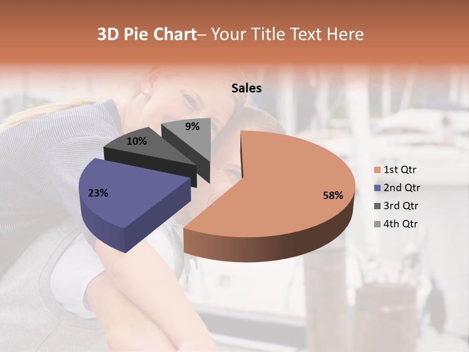 Athletic Woman On Track Starting To Run PowerPoint Template
