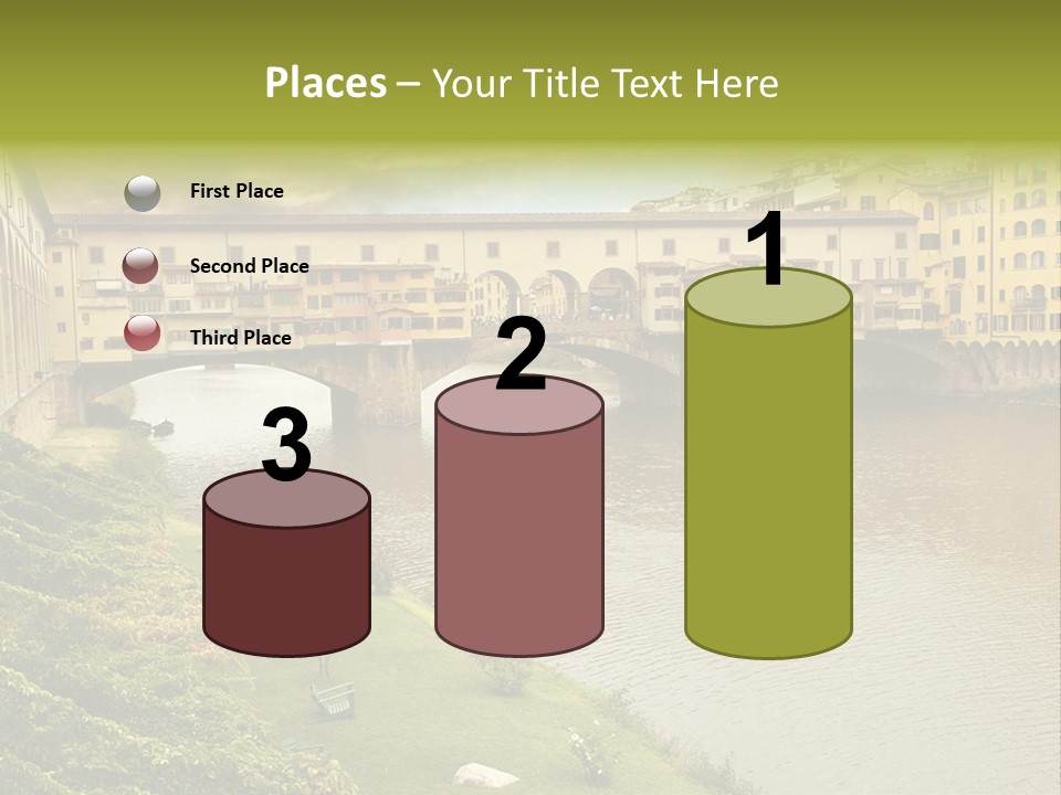 Beautiful Sunset Over Of The Oldest Bridge Over The River Arno In Florence Ponte Vecchio PowerPoint Template