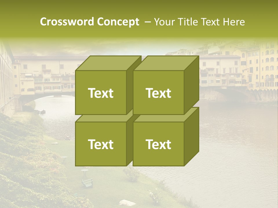 Beautiful Sunset Over Of The Oldest Bridge Over The River Arno In Florence Ponte Vecchio PowerPoint Template
