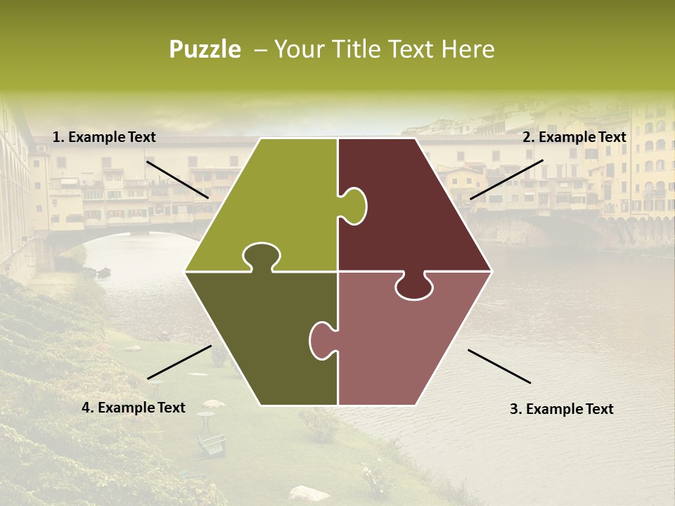 Beautiful Sunset Over Of The Oldest Bridge Over The River Arno In Florence Ponte Vecchio PowerPoint Template