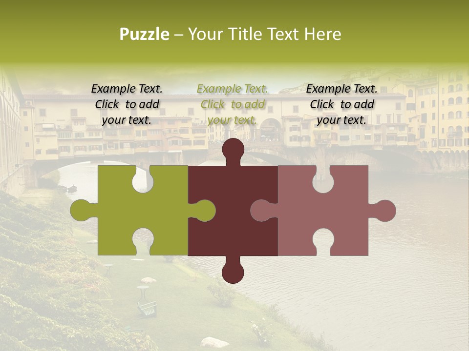 Beautiful Sunset Over Of The Oldest Bridge Over The River Arno In Florence Ponte Vecchio PowerPoint Template