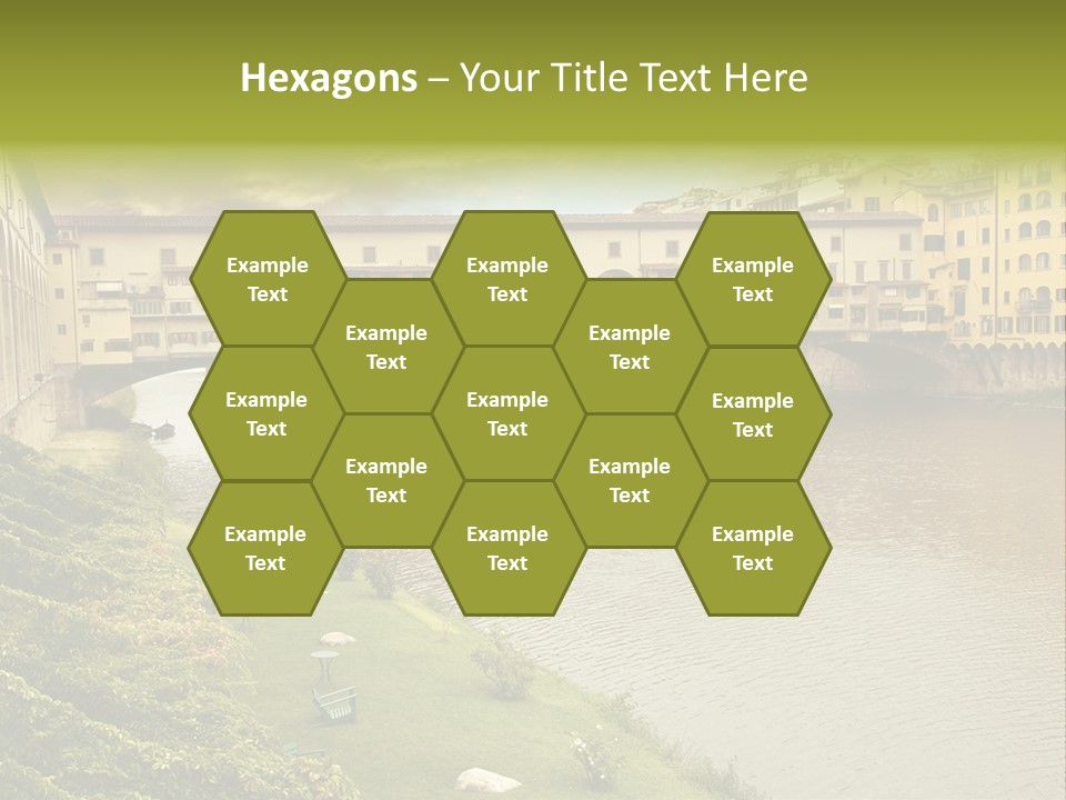 Beautiful Sunset Over Of The Oldest Bridge Over The River Arno In Florence Ponte Vecchio PowerPoint Template