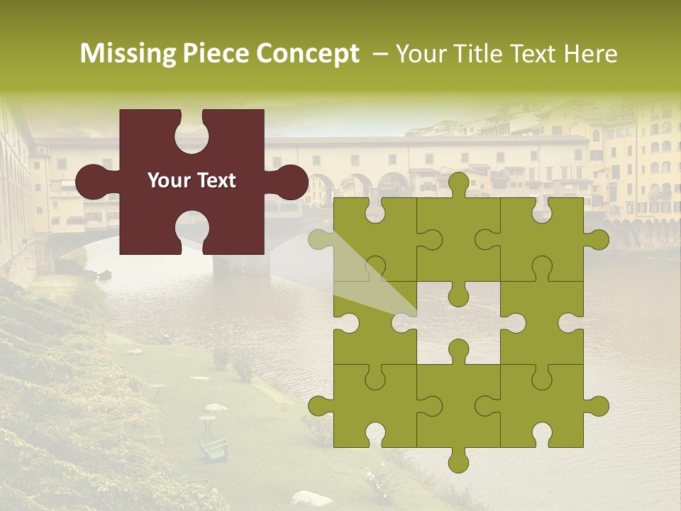 Beautiful Sunset Over Of The Oldest Bridge Over The River Arno In Florence Ponte Vecchio PowerPoint Template