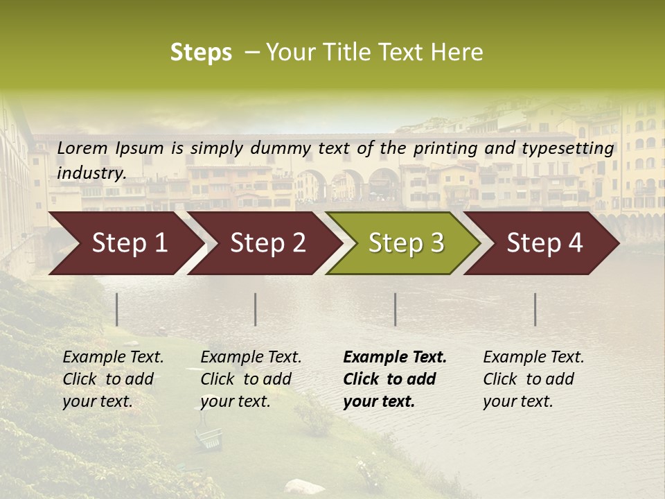 Beautiful Sunset Over Of The Oldest Bridge Over The River Arno In Florence Ponte Vecchio PowerPoint Template