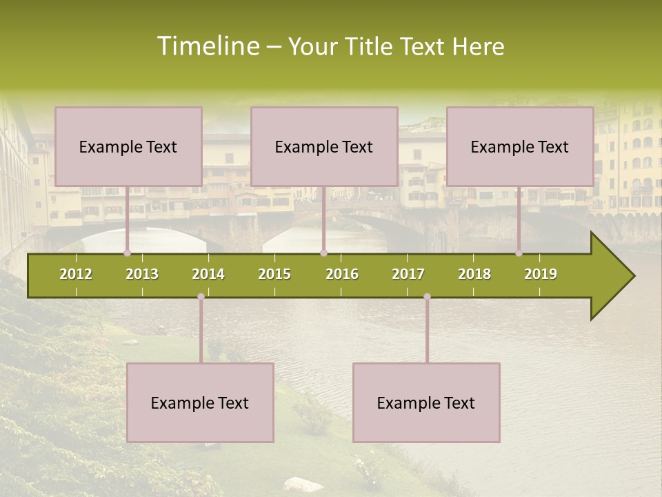 Beautiful Sunset Over Of The Oldest Bridge Over The River Arno In Florence Ponte Vecchio PowerPoint Template
