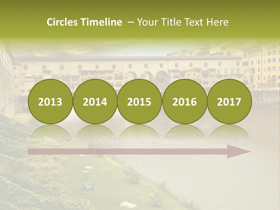 Beautiful Sunset Over Of The Oldest Bridge Over The River Arno In Florence Ponte Vecchio PowerPoint Template