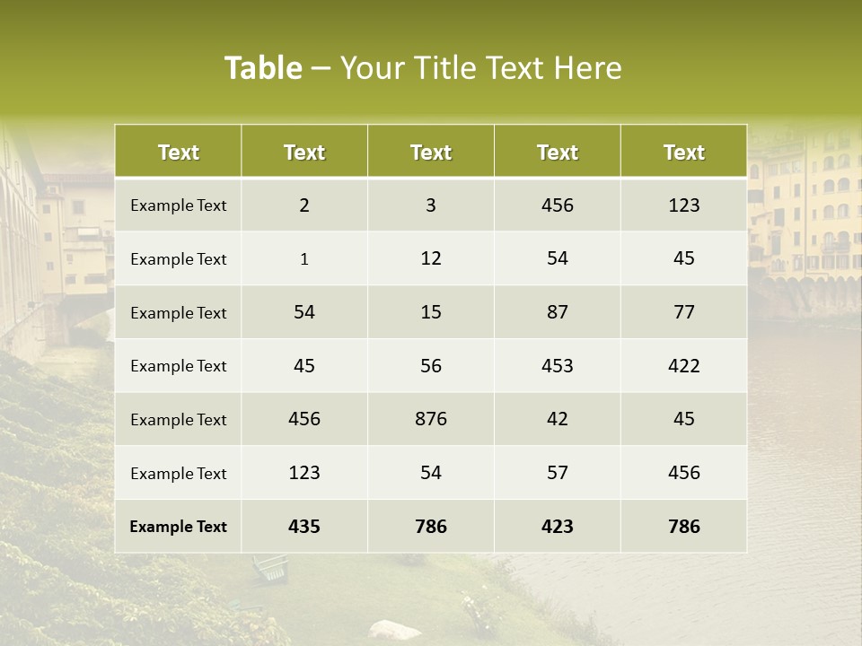 Beautiful Sunset Over Of The Oldest Bridge Over The River Arno In Florence Ponte Vecchio PowerPoint Template