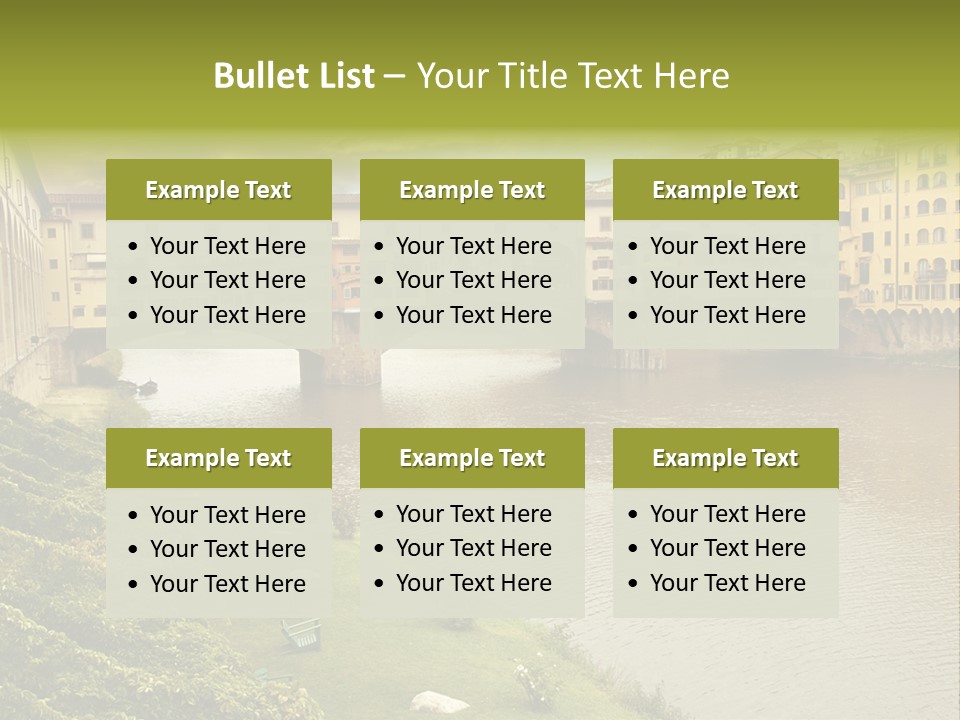 Beautiful Sunset Over Of The Oldest Bridge Over The River Arno In Florence Ponte Vecchio PowerPoint Template