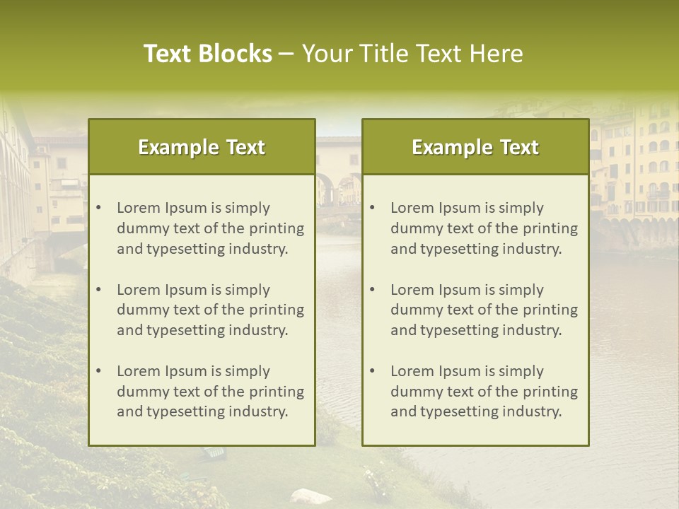 Beautiful Sunset Over Of The Oldest Bridge Over The River Arno In Florence Ponte Vecchio PowerPoint Template