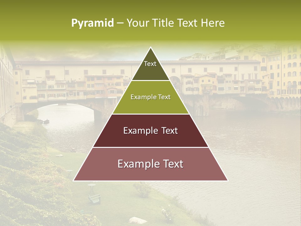 Beautiful Sunset Over Of The Oldest Bridge Over The River Arno In Florence Ponte Vecchio PowerPoint Template