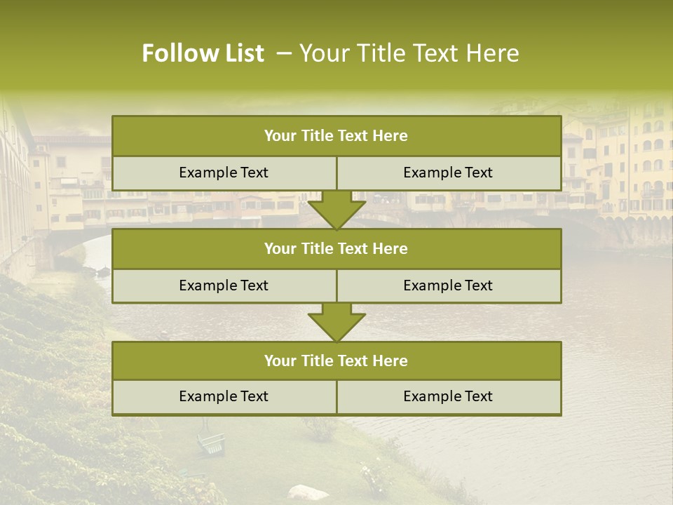 Beautiful Sunset Over Of The Oldest Bridge Over The River Arno In Florence Ponte Vecchio PowerPoint Template