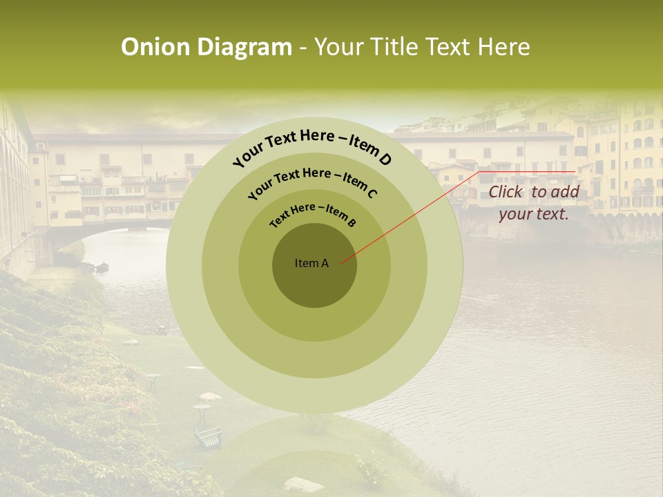 Beautiful Sunset Over Of The Oldest Bridge Over The River Arno In Florence Ponte Vecchio PowerPoint Template