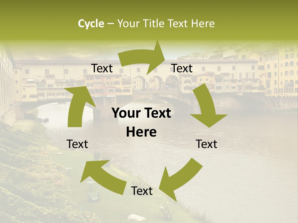 Beautiful Sunset Over Of The Oldest Bridge Over The River Arno In Florence Ponte Vecchio PowerPoint Template