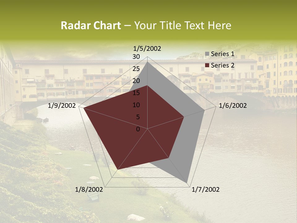 Beautiful Sunset Over Of The Oldest Bridge Over The River Arno In Florence Ponte Vecchio PowerPoint Template