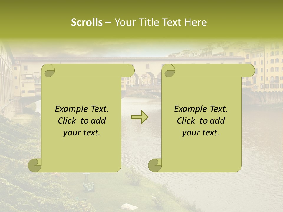 Beautiful Sunset Over Of The Oldest Bridge Over The River Arno In Florence Ponte Vecchio PowerPoint Template