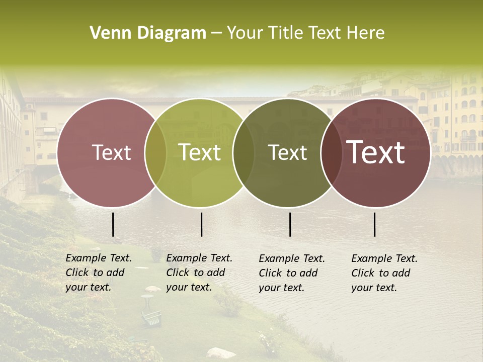 Beautiful Sunset Over Of The Oldest Bridge Over The River Arno In Florence Ponte Vecchio PowerPoint Template