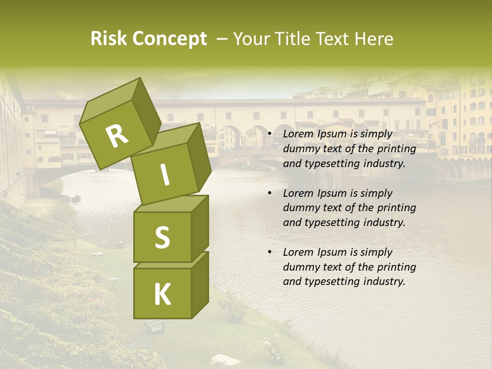 Beautiful Sunset Over Of The Oldest Bridge Over The River Arno In Florence Ponte Vecchio PowerPoint Template