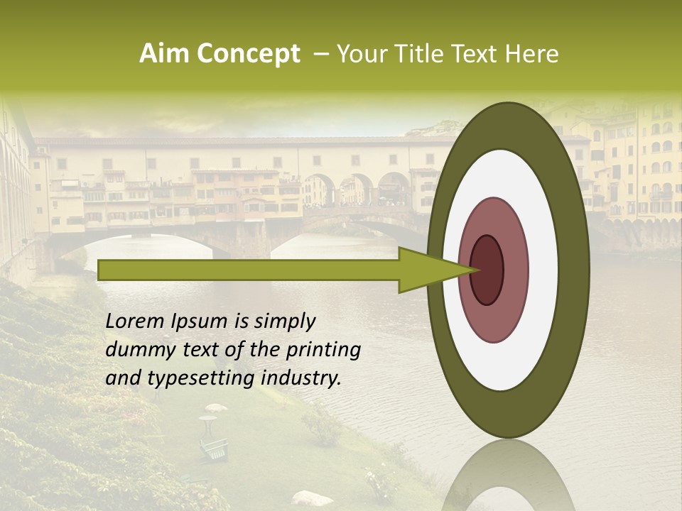 Beautiful Sunset Over Of The Oldest Bridge Over The River Arno In Florence Ponte Vecchio PowerPoint Template